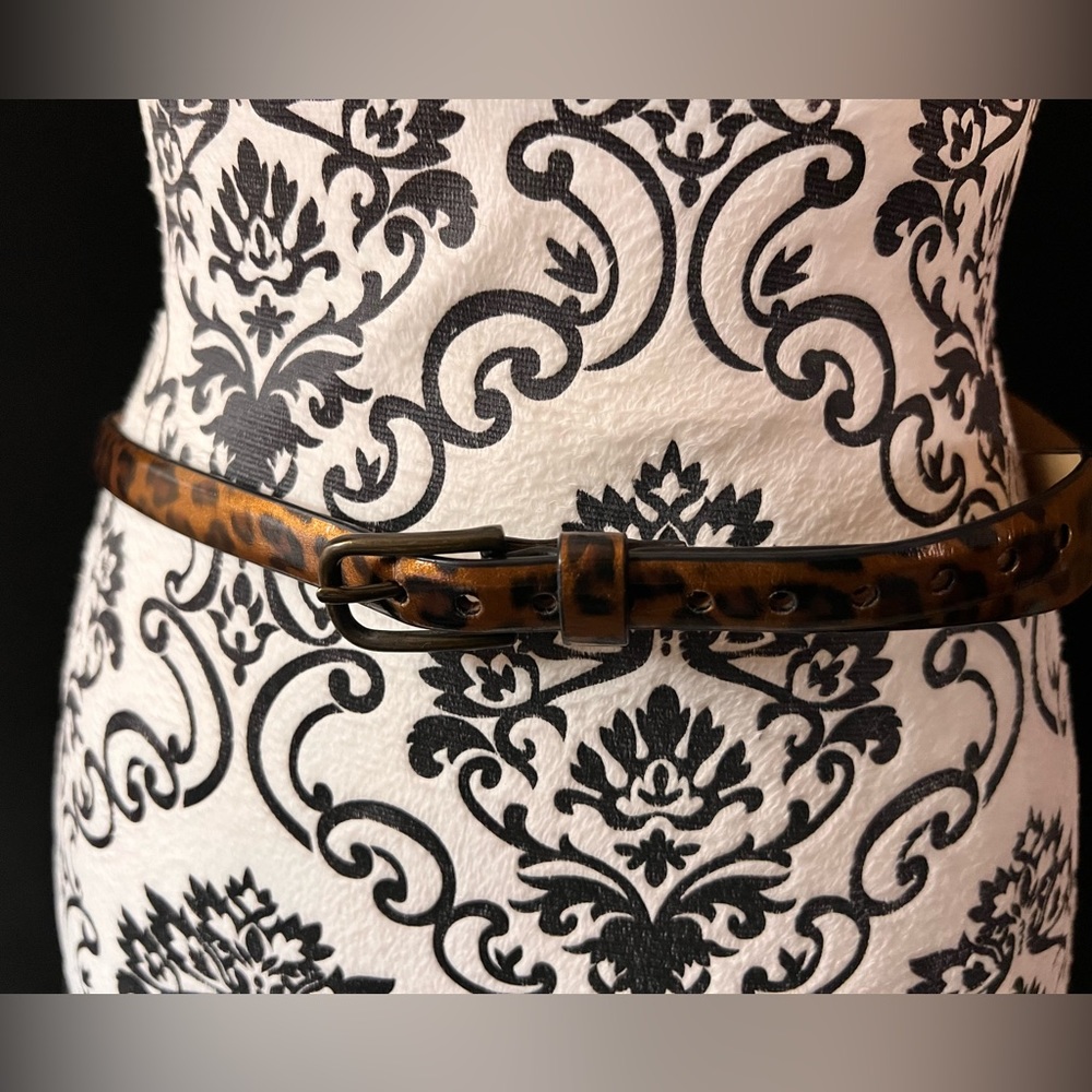 Jcrew Factory animal print skinny belt size medium